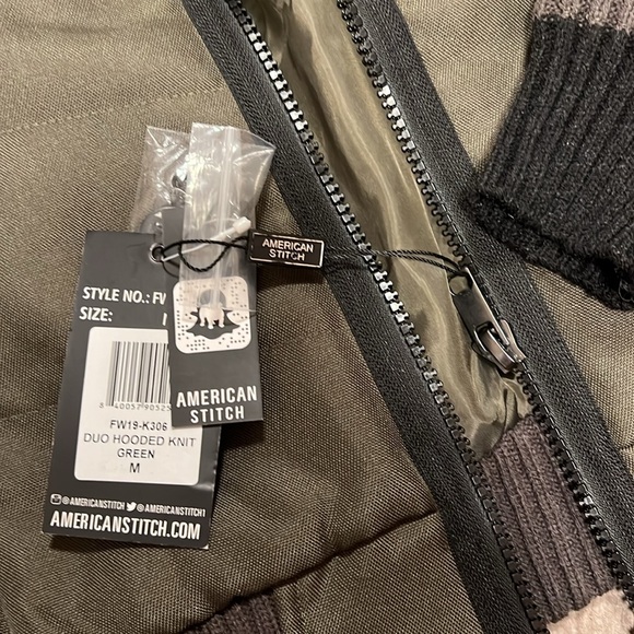 🔥🔥AMERICAN STITCH Men's Green Textured Full-zip Jacket - Picture 5 of 10